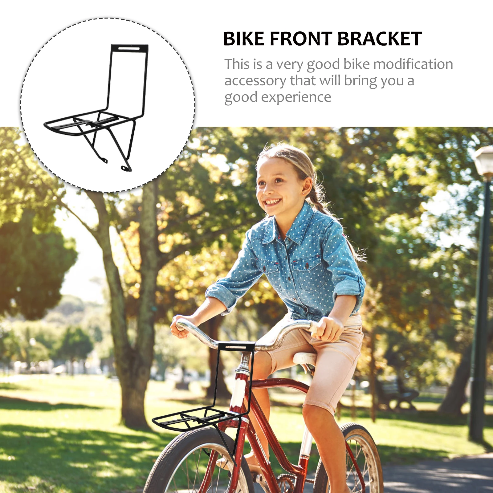 

Mountain Bike Shelves Steel Front Rack Durable Compact Easy Installation Bicycle Luggage Rack Accessories Foldable Pcs Bike