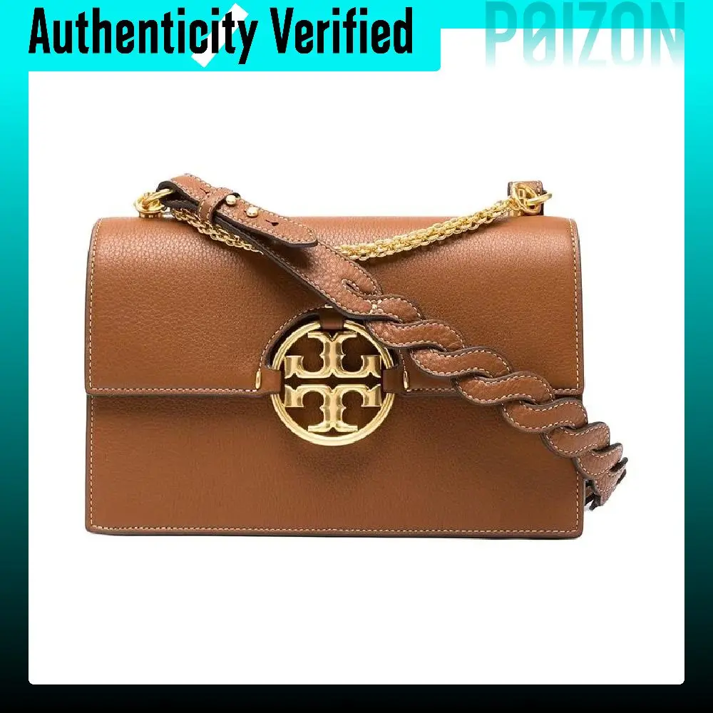 TORY BURCH Tory Burch Miller Grained Calfskin Trunk Bag, Handbag, Crossbody Bag, Shoulder Bag Women's Brown 81688-905