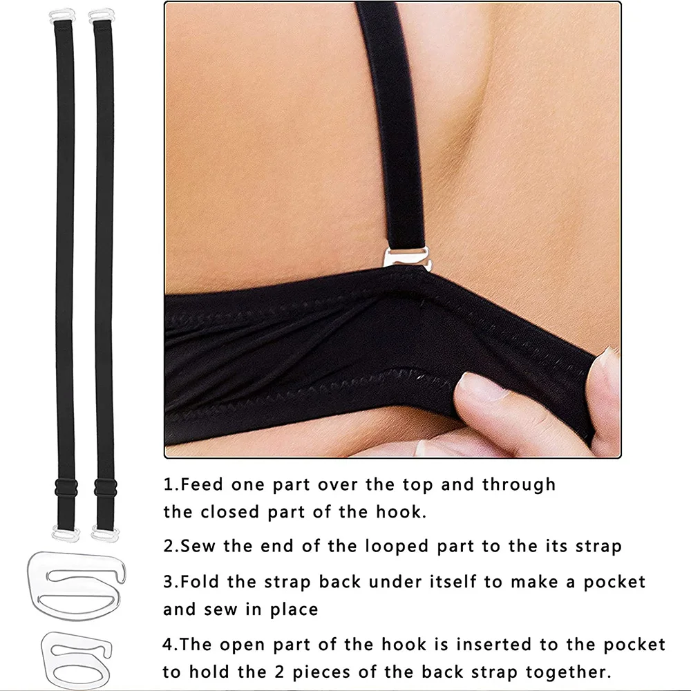 Multi Size Underwear Adjustment Buckle Home DIY Apparel Sewing Supplies Bra Clothing Elastic Bands Swimwear Adjustment Button