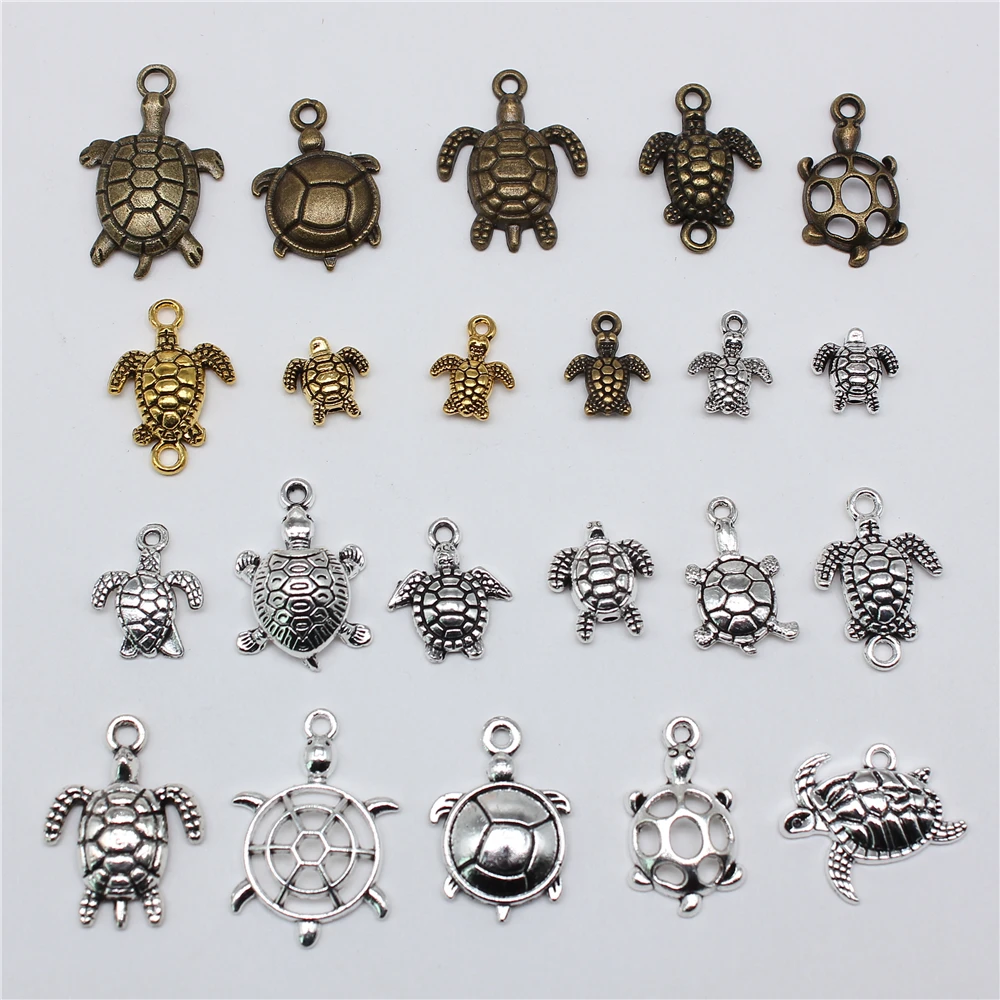 20pcs Trendy Animals Sea Turtle Beads Charms Connector Fit Necklaces Pendants Bracelets Handmade DIY Jewelry Accessories