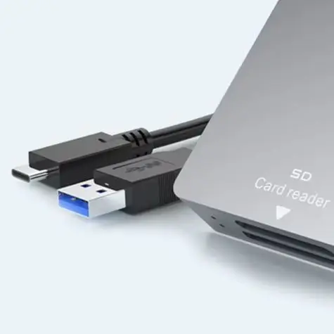 

2-в-1 CFexpress Type A и SD Card Reader Адаптер для чтения карт Двухслотовый считыватель CFexpress Поддержка Android/Windows/OS для зеркальных фотокамер