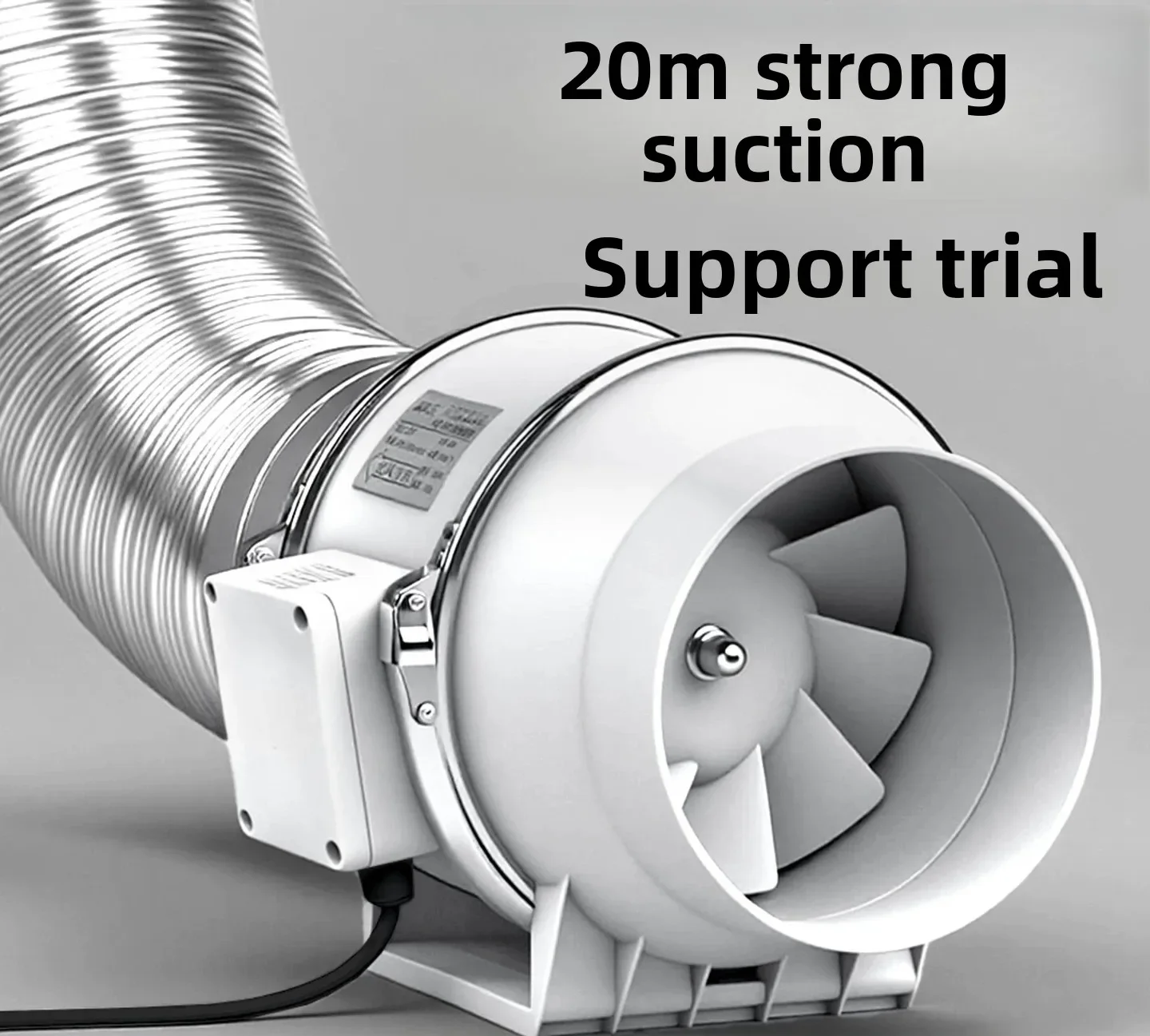 Ducted Exhaust Fan Powerful Silent Pressurized Exhaust  Household Bathroom Ventilation Kitchen Range Hood Exhaust