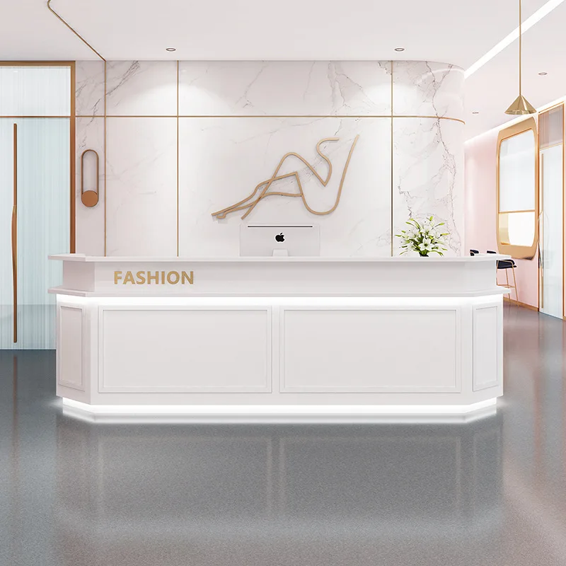 Modern Company Reception Desks Fashionable Creative Irregular-shaped Reception Desks Office Furniture Reception Et Table ZY40JDT