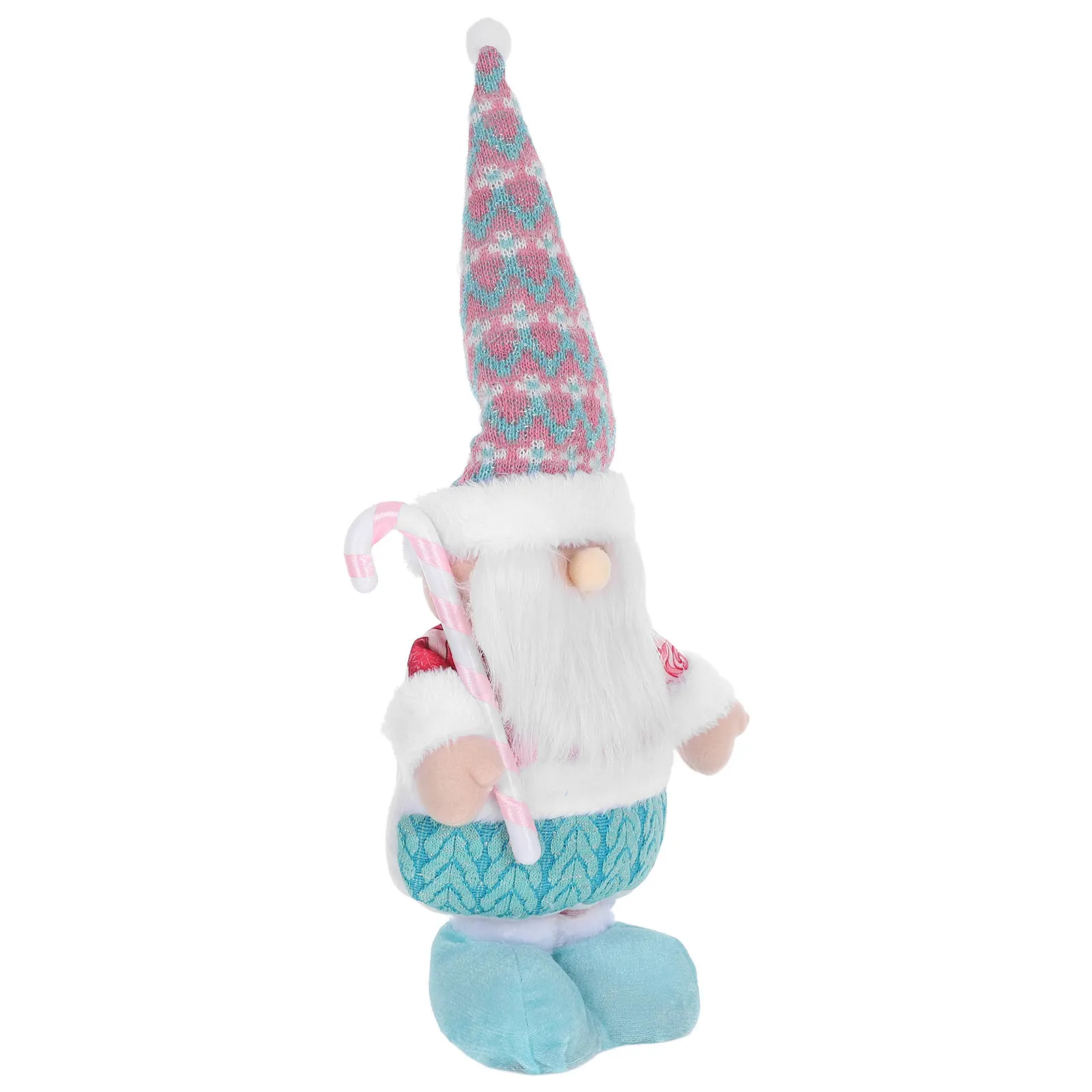 25.5 Inch Extendable Leg Santa Claus Statue for Christmas Decorations Festive Tabletop Ornament Holiday Desktop Xmas Landscape