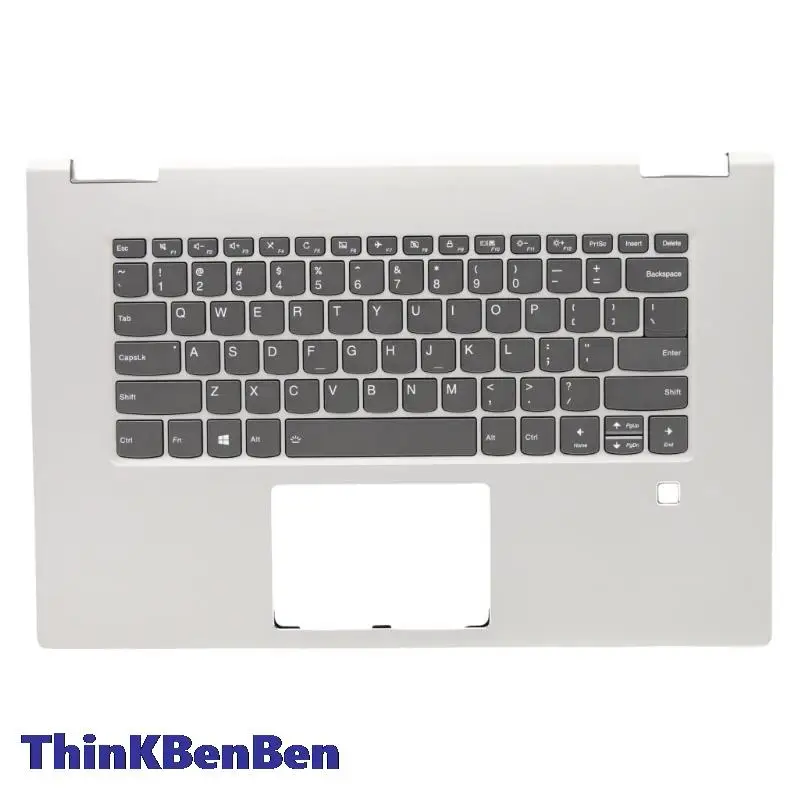 

US English Silver Keyboard Upper Case Palmrest Shell Cover For Lenovo Ideapad Yoga 720 15 15IKB 5CB0N67945