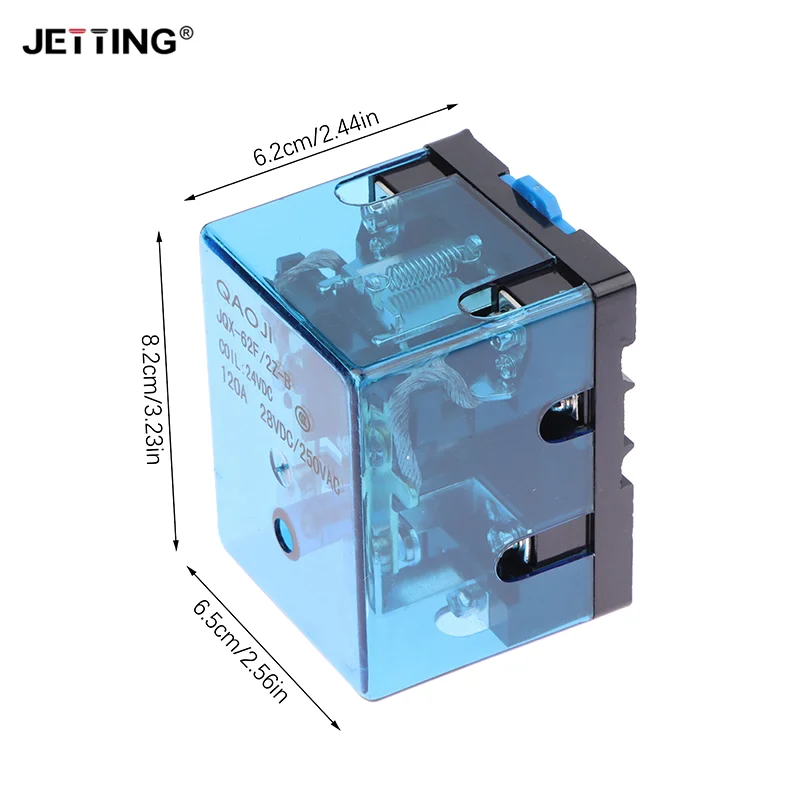 1Pc Silver Contact JQX-62F 2Z 80A/120A High-power Relay DC12V DC24V DC48V AC110V AC220V