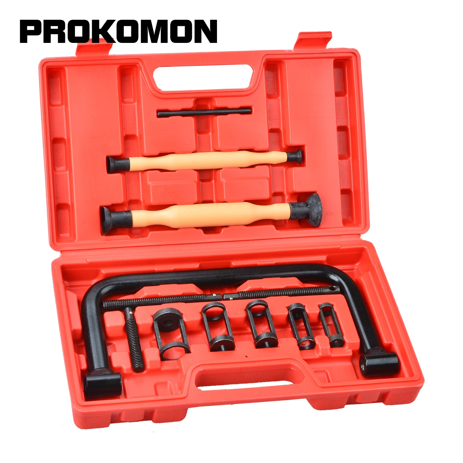 12Pcs Valve Spring Compressor Removal Install Tool Set with Valve Lapping Grinding Tools Engine Cylinder Head Stick Kit