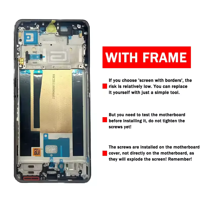 Tested RMX5131 Premium Lcd For Realme 16 Pro+ Plus 5G LCD Display Touch Screen Digitizer Panel Assembly Replacement Repair Parts