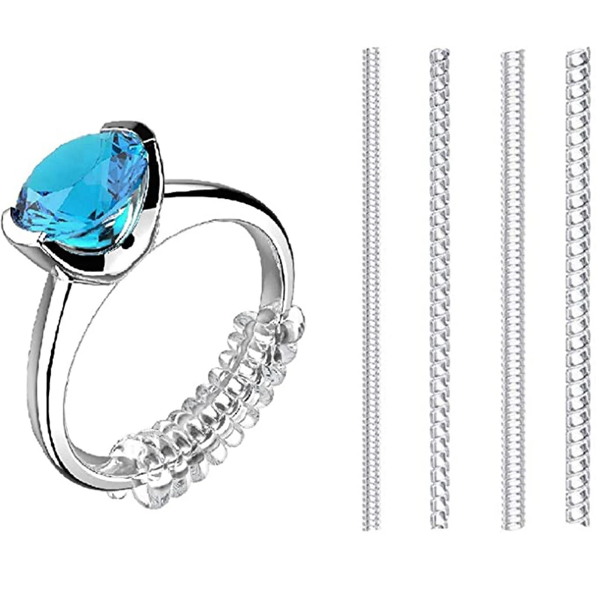 4pcs Ring Size Adjuster For Loose Rings, Transparent Silicone Ring Resizer Ring Adjuster For Loose Rings Ring Adjuster