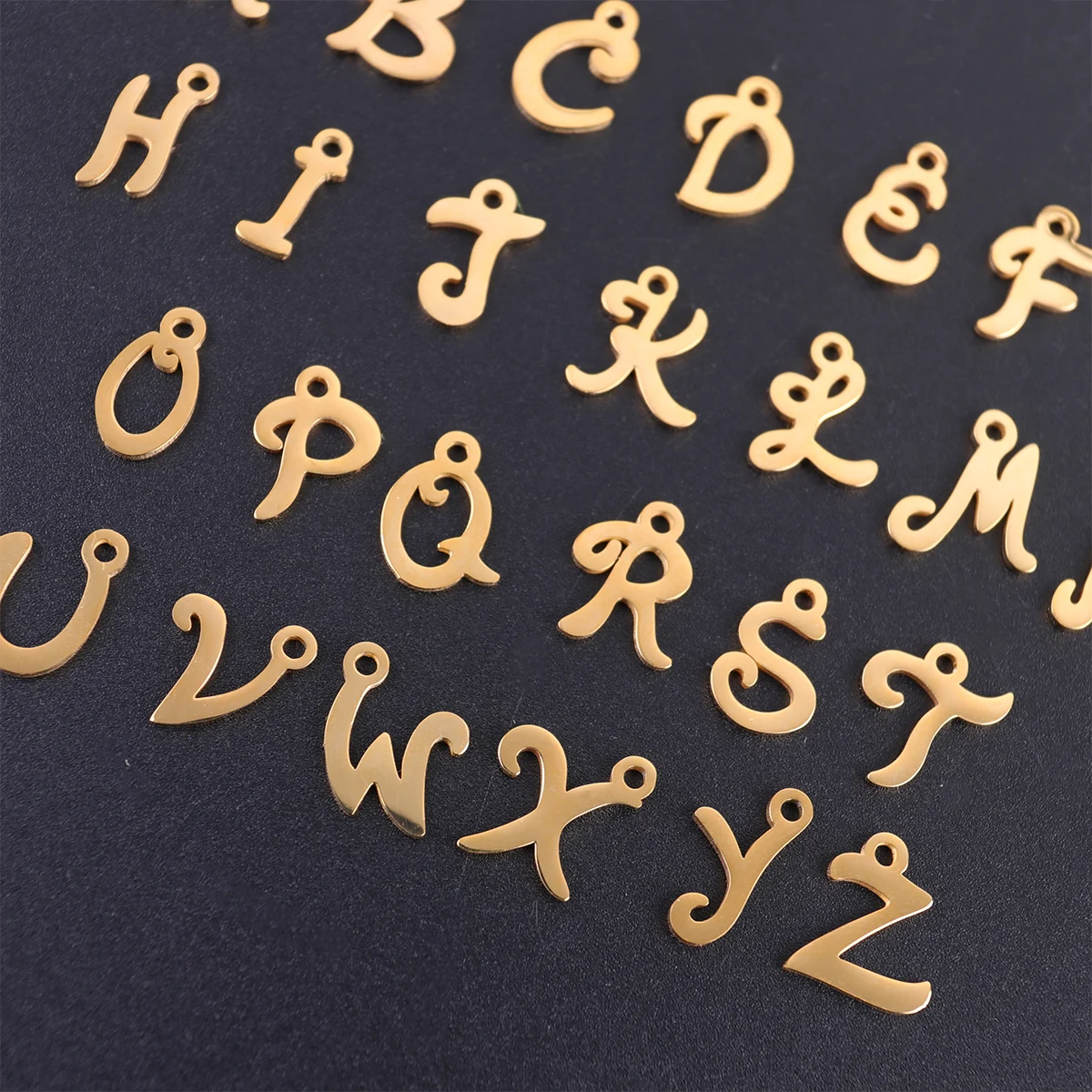 

Letter Pendant Accessories 26 English A-Z Alphabet Pendants Jewelry Charms Stainless Steel DIY