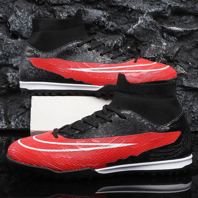 

Новинка 2023 года, осенние легкие футбольные бутсы для взрослых с высоким берцем, поддерживающая амортизирующая спортивная обувь, удобные легкоатлетические шипы