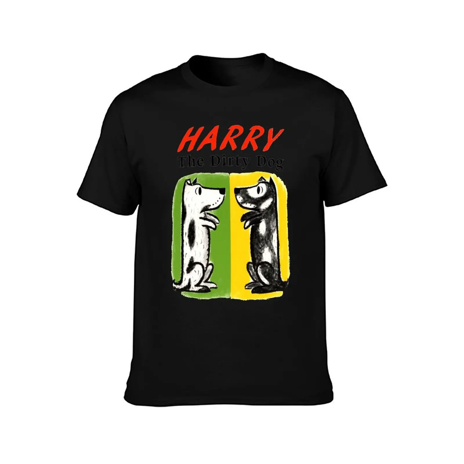 Harry The Dirty Dog classic vintage cover illustration T-Shirt Summer Casual Cotton Tee Oversized Streetwear Tops 100% Cotton