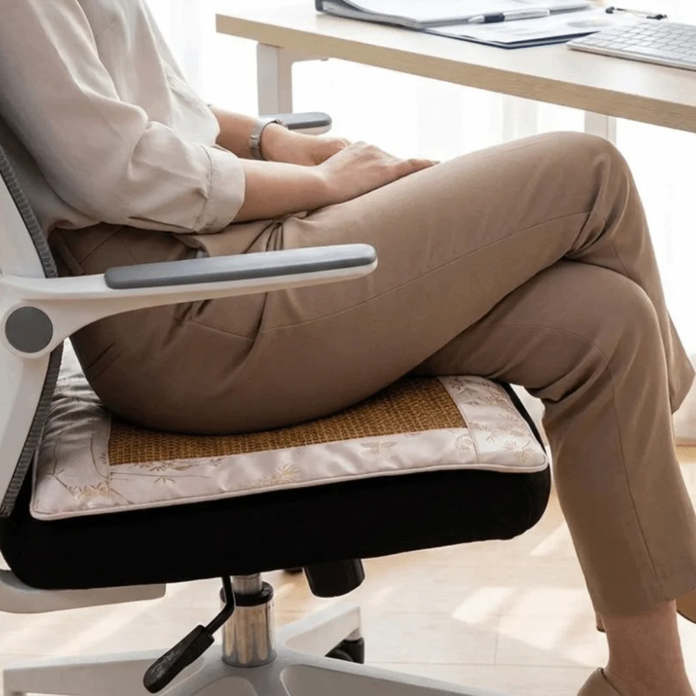 Comfort Thickened Summer Cooling Mat Breathable Non Slip Chair Pad Soft Japanese Style Rattan Weaving Seat Cushion Summer