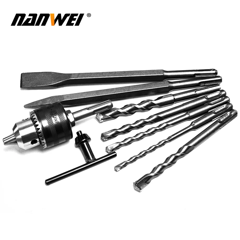 NANWEI Rechargeable brushless cordless rotary hammer drill electric Hammer impact drill