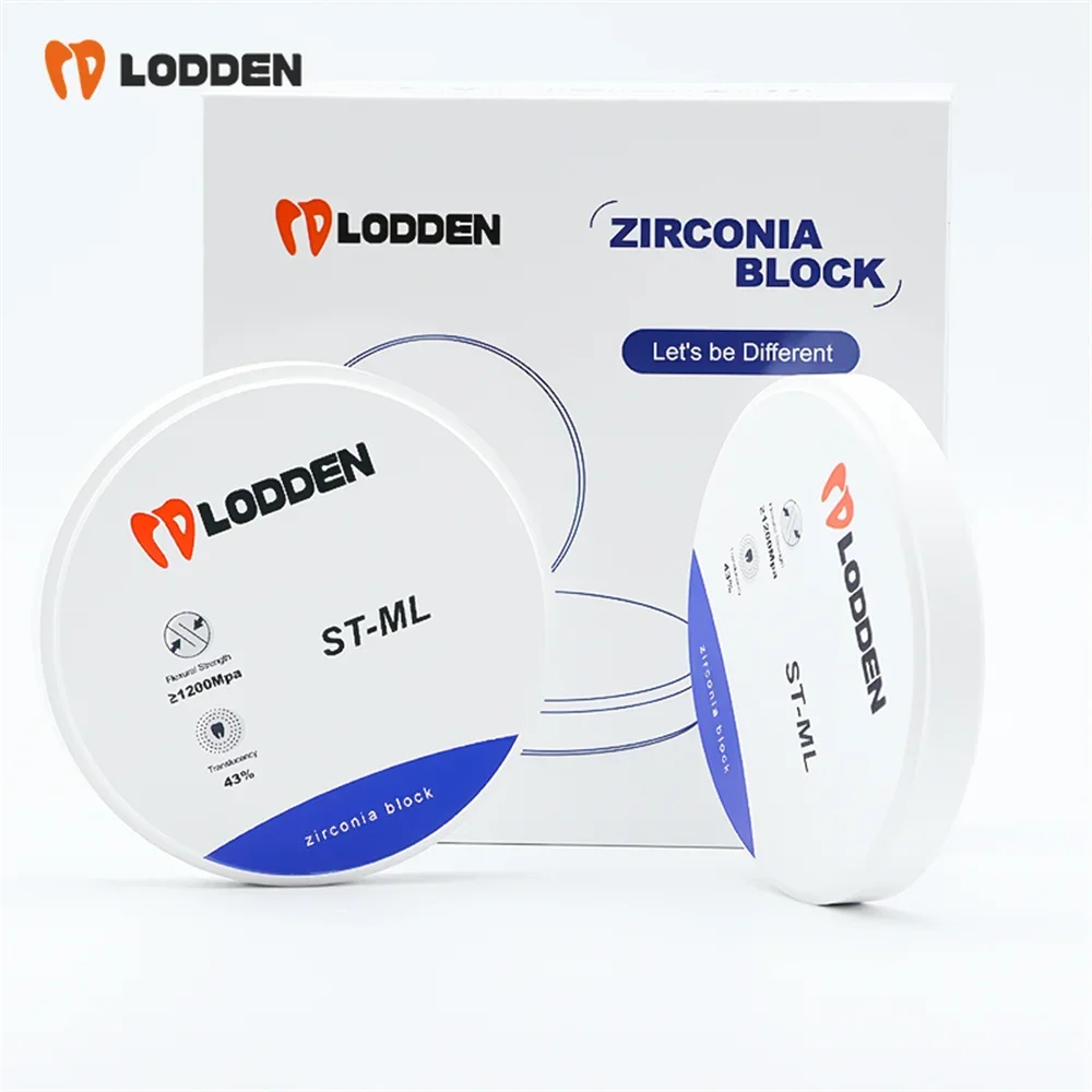 Lodden 18mm ST-ML Multilayer Dental Zirconia Block 98mm Open System For CAD CAM Dental Lab Material