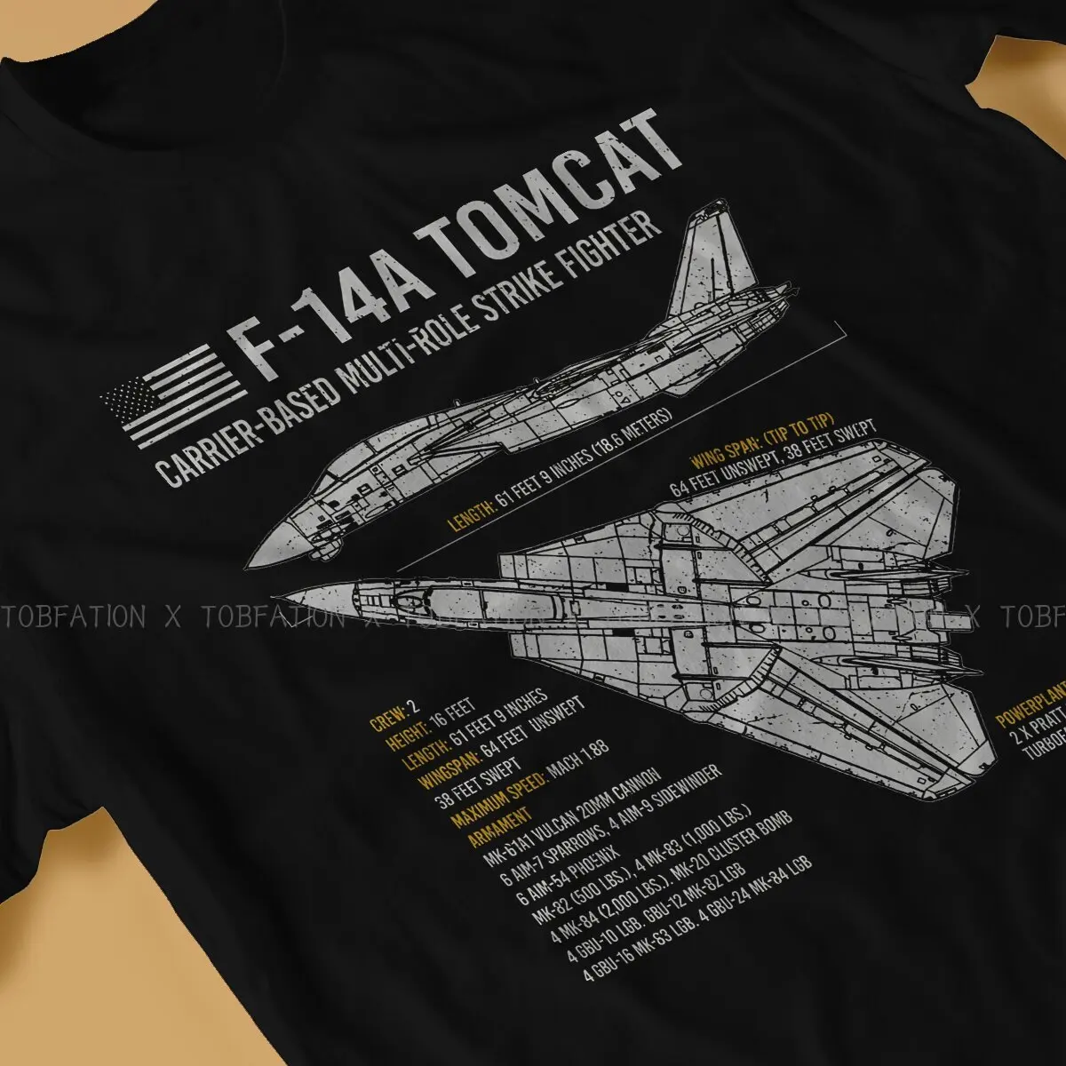 Top Gun Maverick Goose Film Fabric TShirt F-14 Tomcat US Navy Aircraft Plane USAF Airplane Blueprint T Shirt Men Tee Shirt