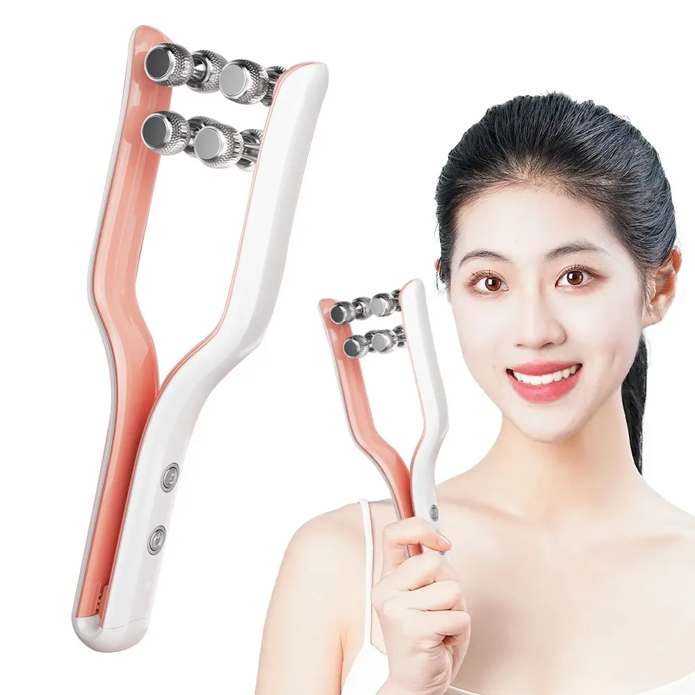 roller facial massager EMS micro current three-level intensity adjustment  care rechargeable skin management device facial massa