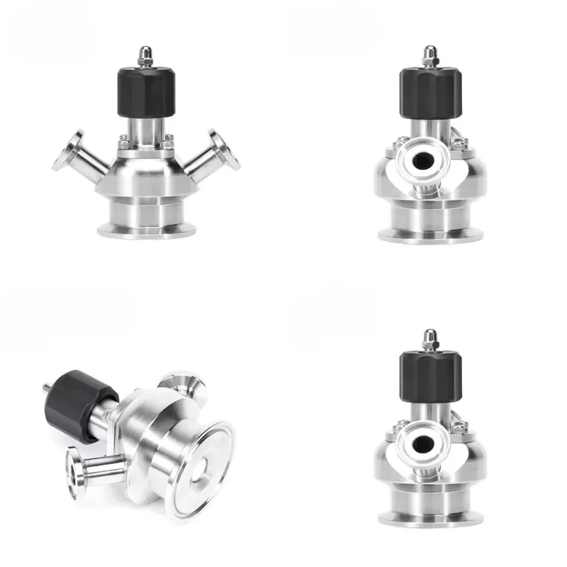 316L Stainless Steel Handwheel Aseptic Sampling Valve, Biopharmaceutical Manual Single and Double Port Tri-clamp Sampling