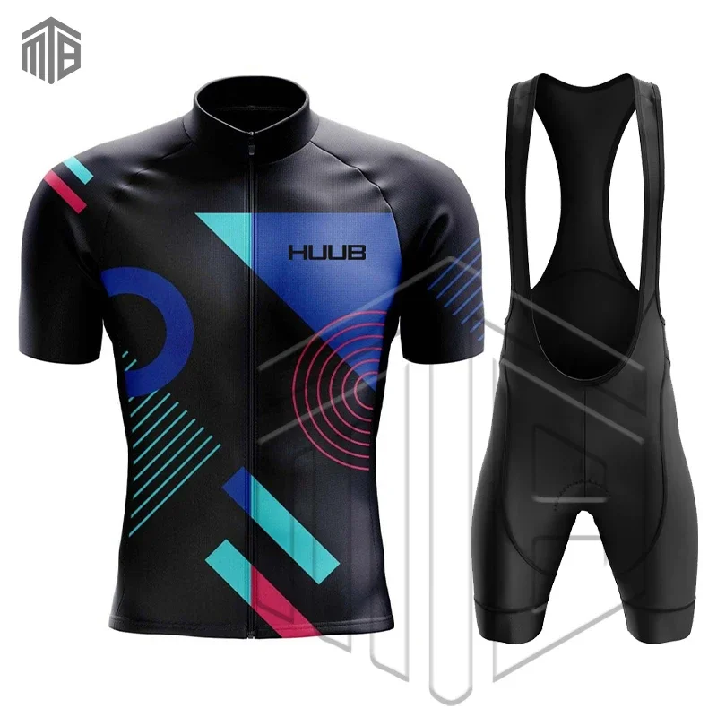 2024 Cycling Jersey Set MTB HUUB Team Cycling Clothing Suit Bike Jacket Cycling kits Short Sleeve Bicycle Shirt Ciclismo Maillot