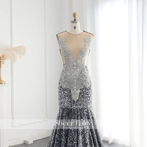 SHEER FAIRY LANTEJOULAS CRYSTAL SERIEJOULS MERY BALL DRESSED FOR BLOG BLUE GIRLS PERSONALIZED SH01 8 12 Main Sales Royal Blue Graduation Dress - №11