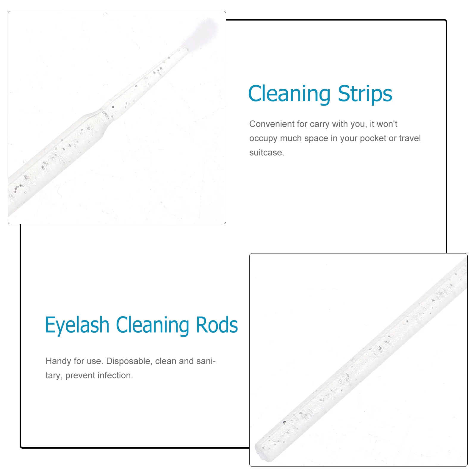 200 Pcs Makeup Cleansing Stick Cotton Swabs Eyebrow Eyelash Cleaning Rods Tattooing Tools Strips Glue Sticks Grafting