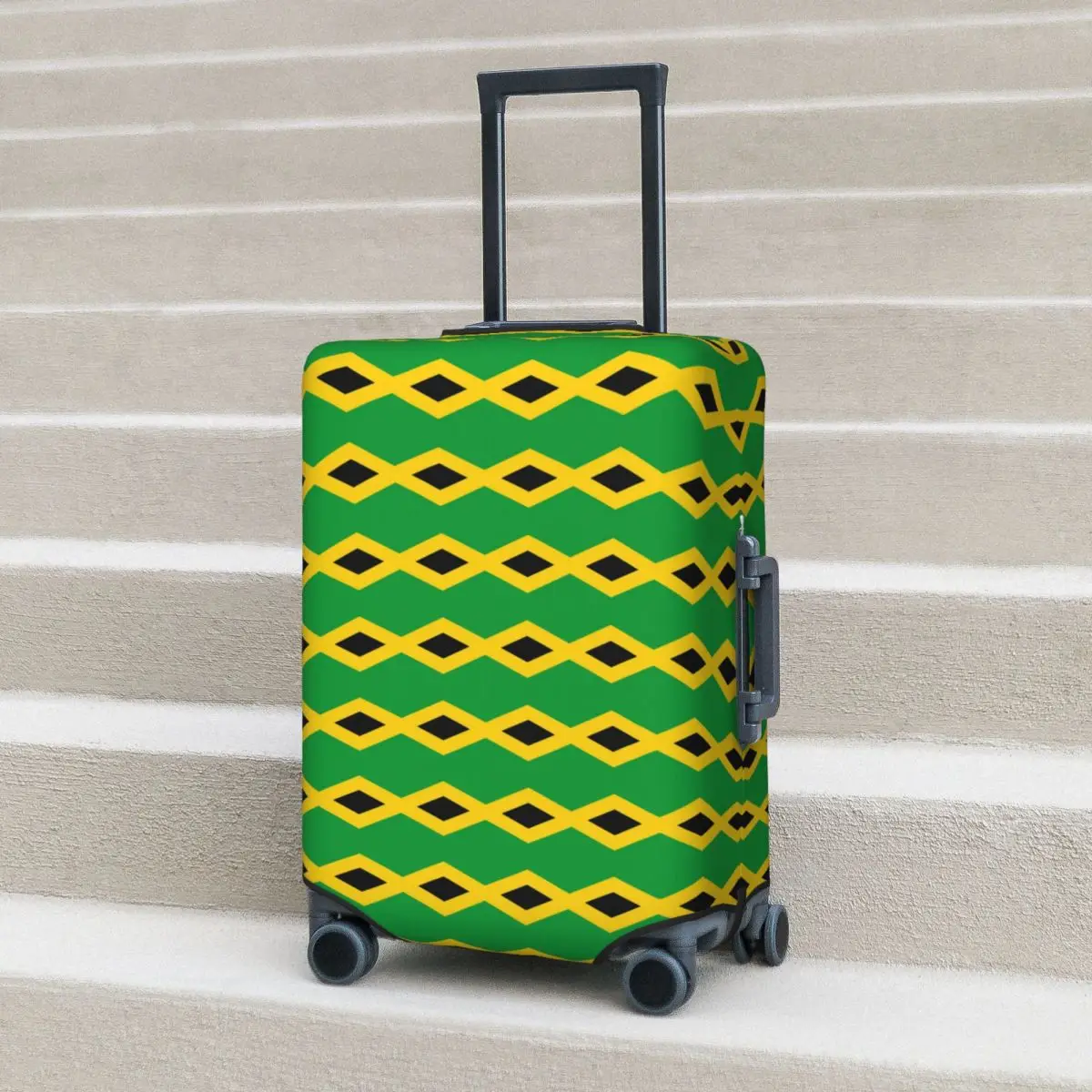

Flag Of Jamaica Jamaican Flag Suitcase Cover Protection Elastic Travel Luggage Protector Covers for 18-32 Inch