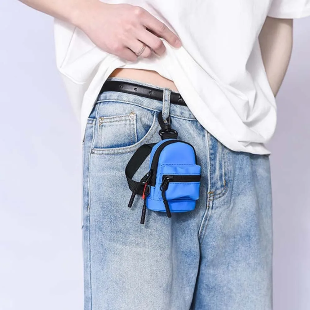

Multi-functional Square Hanging Neck Coin Purse Zipper Bag Casual Oxford Cloth Mini Wallet Polyester Grey Small Card Holder Men
