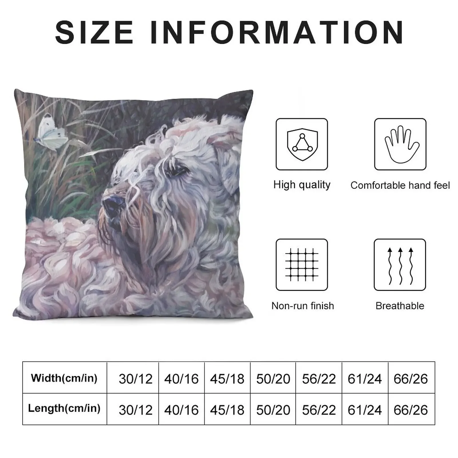 Soft-coated Wheaten Terrier Fine Art Painting Throw Pillow christmas supplies pillow pillowcase pillow cover christmas