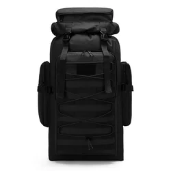 80L Waterproof Molle Camo Tactical Backpack Military Army Hiking Camping Backpack Travel Rucksack Outdoor Sports Climbing Ba