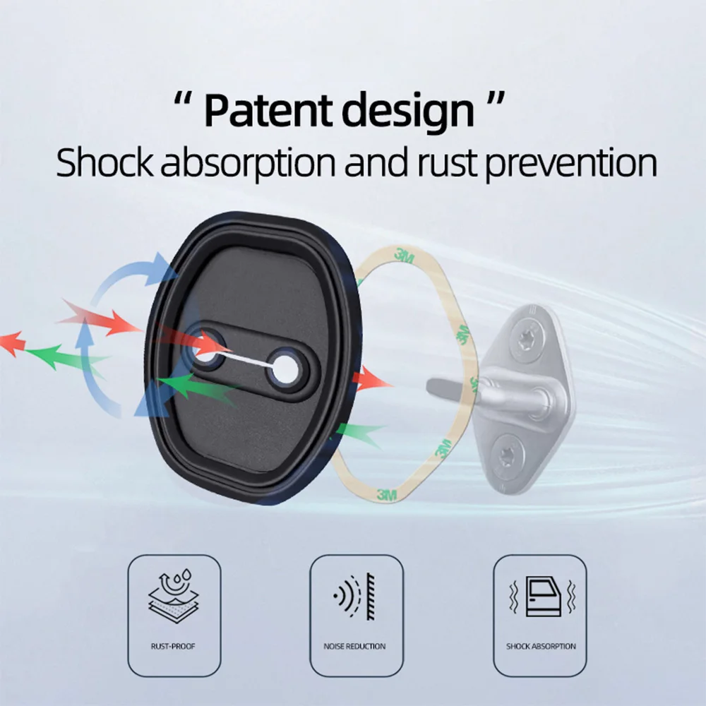 4PCS Silicone Car Door Lock Buckle Protector Cover For Toyota C-HR HIGHLANDER CAMRY RAV4 COROLLA YARIS VIOS Car Accessories