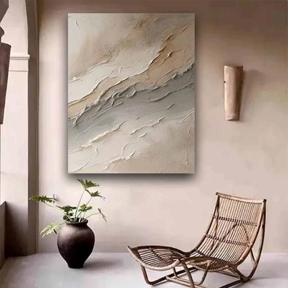100% Hand-Painted Abstract Oil Art Handmade Modern Urban Canvas Paintings Decor Living Room Large Wall Flip Chart For Home Porch