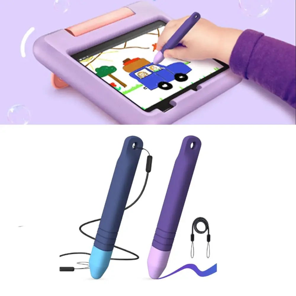 New Anti-Rolling Kid-Friendly Stylus Pens Kids Touch Screens Tablet Stylus Pens Silicone All Touch Screen Devices Capacitive Pen