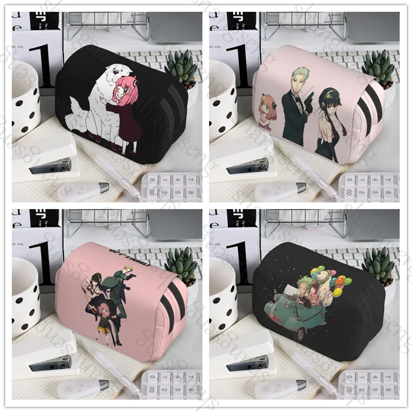 

SPY×FAMILY anime Pen case Pencil Box Double Flip School Supplies Children's Pencil Box Storage Cosmetic Bag Student Gift