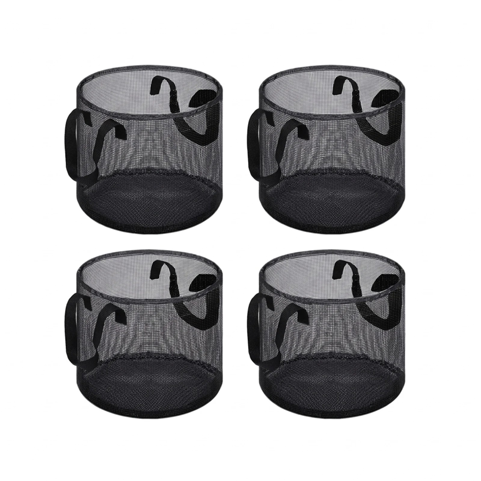 4Pcs Aquatic Plant Pots With Blue Handles For Lotus And Bog Gardens