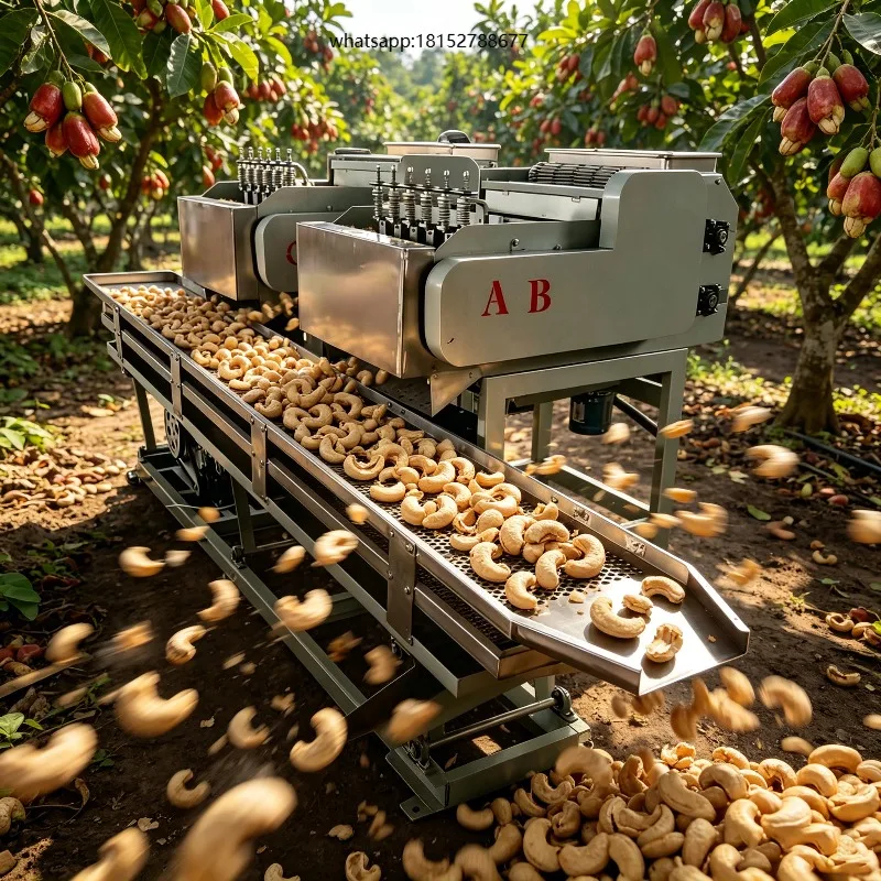 200kg/h Complete Cashew Nut Processing Line High Automatic Cashew Shelling Peeling Machine for Nut