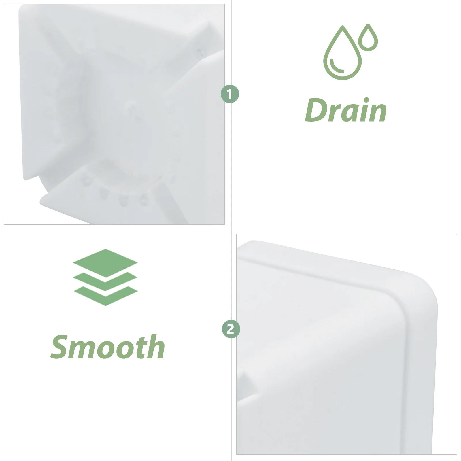 

10pcs Plastic Flower Pots 7Cm Mini Square Succulent Planters Decorative Nursery Holders For Home Office Garden Supplies Blue