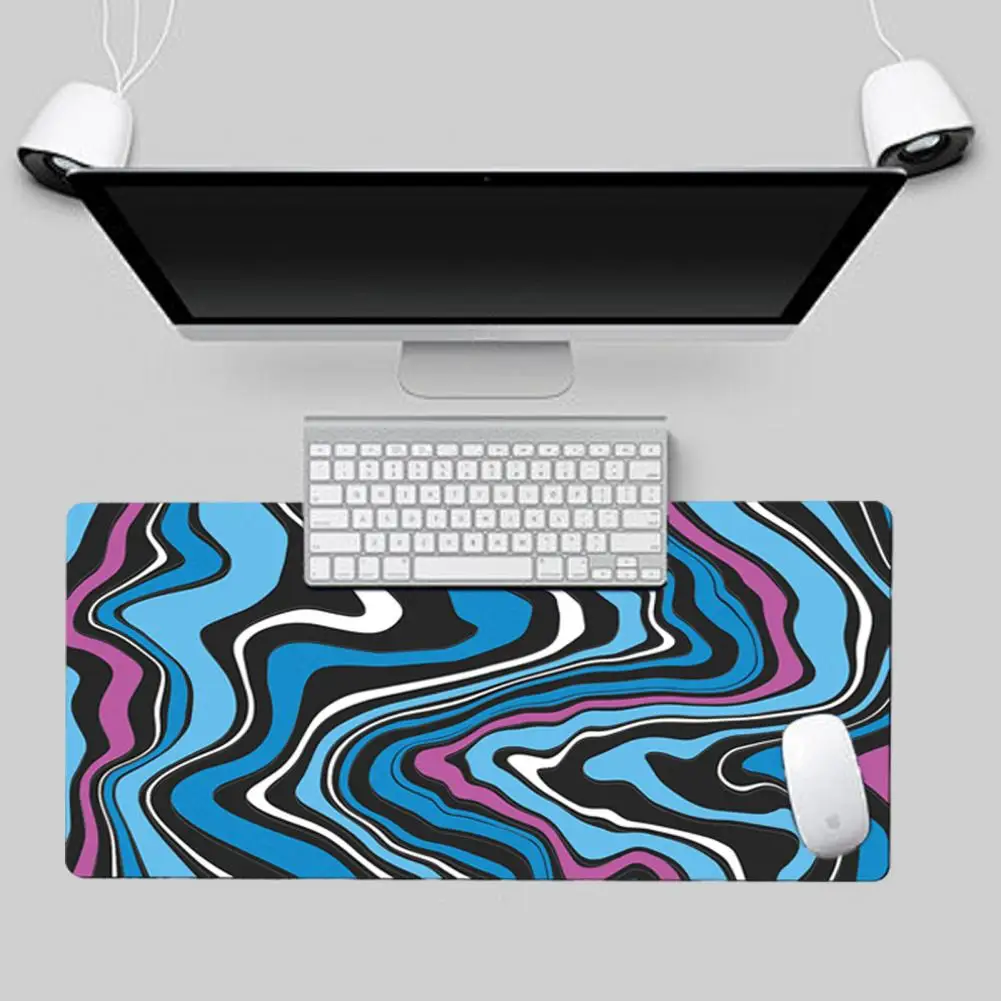 Reusable Mouse Pad Waterproof Foldable Gaming Mouse Pad with Abstract Print Non-slip Natural Rubber Laptop Mousepad for Computer