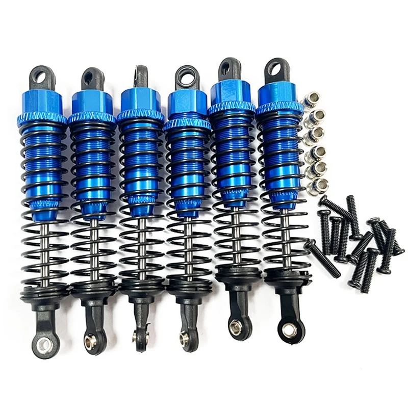 

LALA 6Pcs Metal Oil Shock Absorber Damper For HOSIM XINLEHONG XLH 9125 9155 9156 1/10 1/12 RC Car Upgrade Parts Accessories