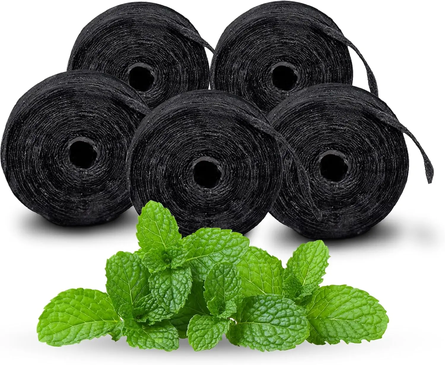 

Expandable Dental Floss with Charcoal & Xylitol, Mint, 5 Refills (250m Total)
