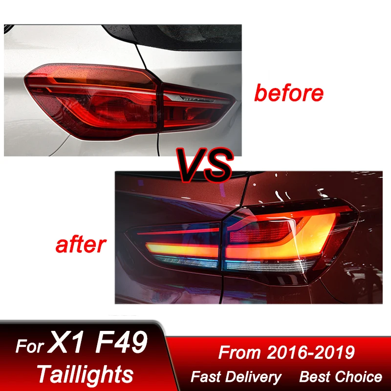 Car styling Tail Lights For BMW X1 F49 2016-2019 new style FULL LED Tail Lamp Dynamic Turn Signal Light Tail Lamp Assembly