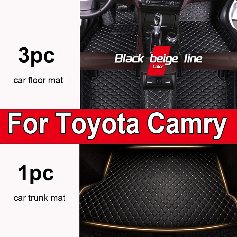 Car Floor Mats For Toyota Camry Hybrid 2024 2023 2022 2021 2020 2019 2018 Auto Accessories Carpet Protect Cover Interior Product