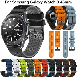 22mm Silicone Strap Band For Samsung Galaxy Watch 3 45mm 46mm Gear S3 Frontier Classic Sport Smart Wristband Breathable Bracelet