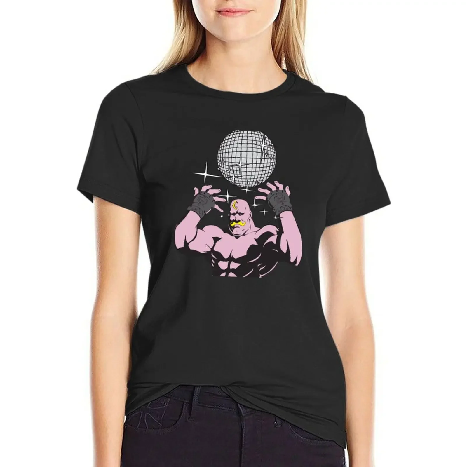 

fullmetal alchemist Armstrong Disco T-Shirt female korean fashion Blouse womans clothing