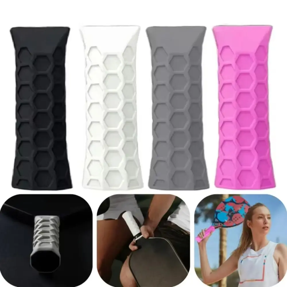 Soft Silicone Pickleball Paddle Grip Cover Non-Slip Reusable Silica Gel Undergrip Handle Padel Accessories