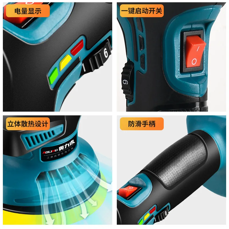 Máquina pulidora de batería de litio sin escobillas, máquina de encerado inalámbrica multifunción recargable, eliminación de óxido eléctrica, molienda p