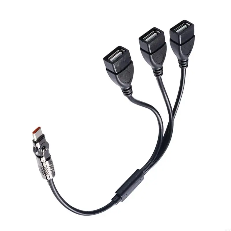 

Концентраторы USB 462E USB C с поворотной головкой на 180 градусов и 3 портами USB2.0 для одновременной зарядки и передачи на и