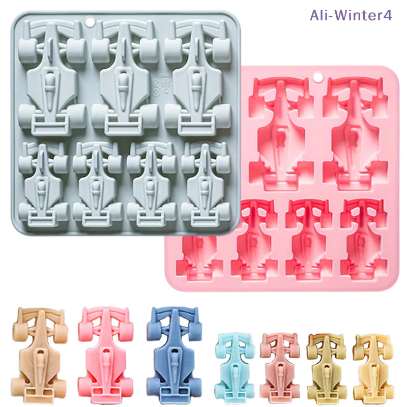 

7 Cavity Racing Car Silicone Mold 3d Kart Mousse Fondant Chocolate Mould Ice Grid Epoxy Baking Resin Mold Cake Decorating Tools