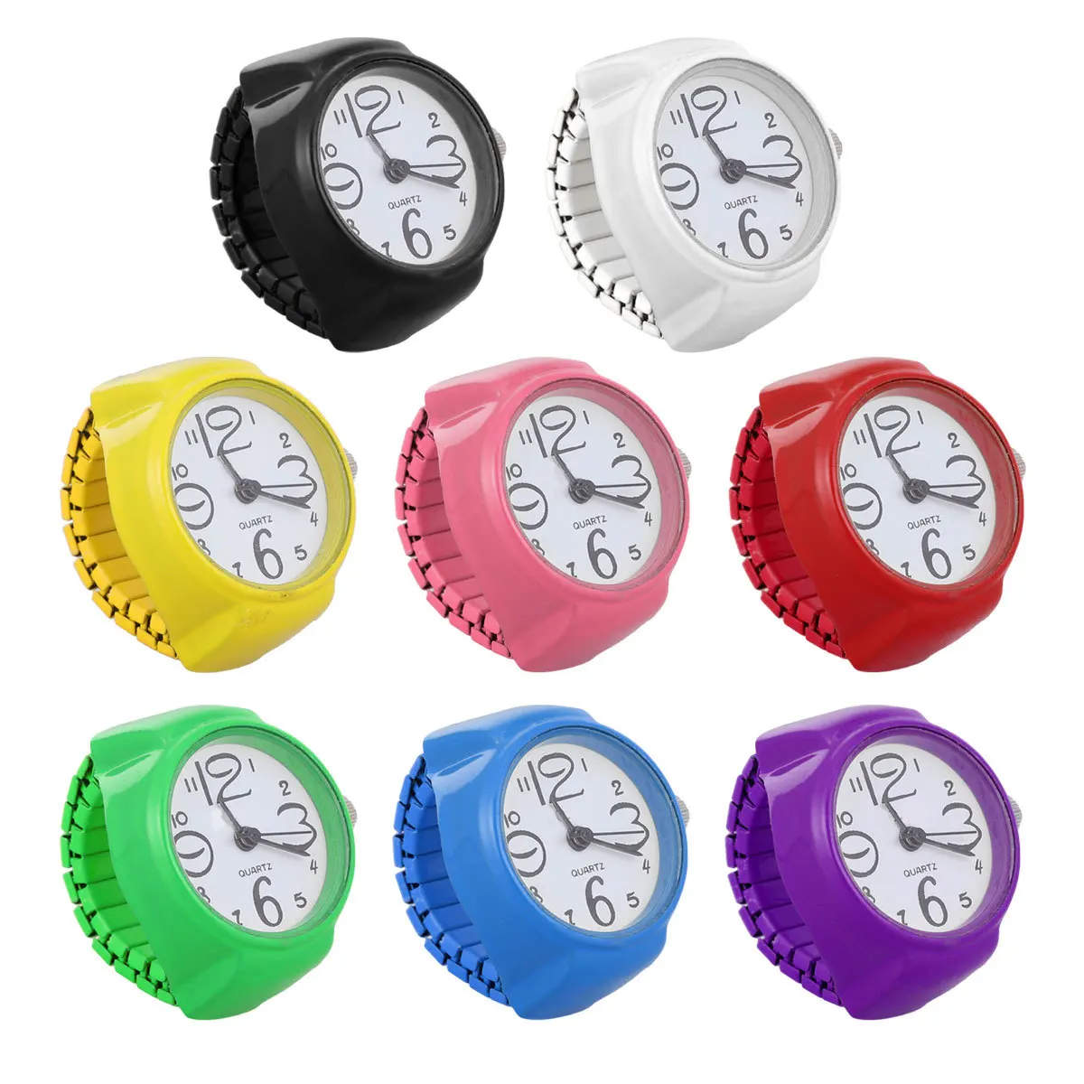 

shaped Ring Watch Shaped Ring Watch for Men Women Fashion Unisex Stretch Elastic B Birthday Christmas Gift Pocket Watch