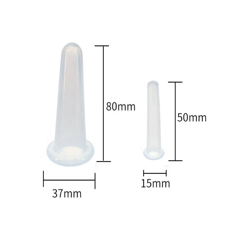 Silicone Vacuum Cupping Pot, Anti-Fat Cup Set, Ferramentas de Saúde, Corpo, Pescoço, Massagem Facial, Sucção, Novo, 2Pcs