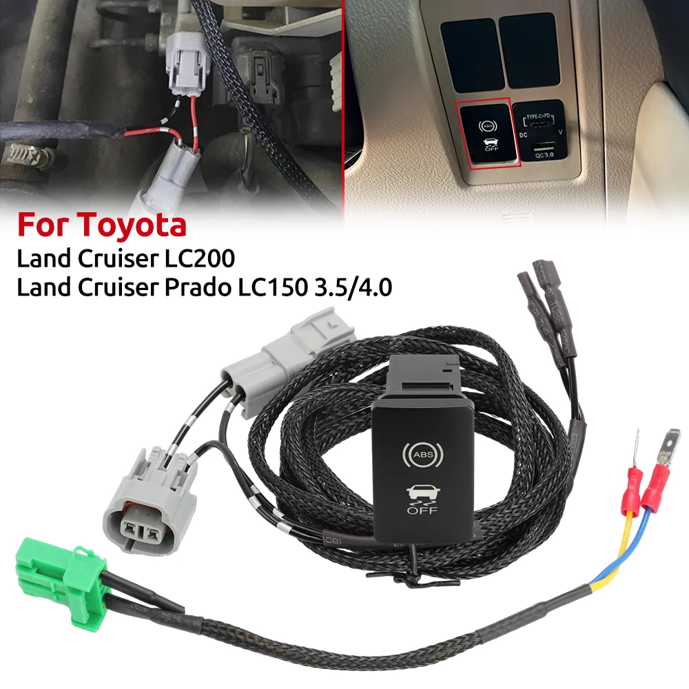 

ABS Anti-Skid Switch For Toyota Land Cruiser LC200 LC150 Mud Escape Switch Prado Wheel Anti-Skid Brake System Off-Road Non-Slip